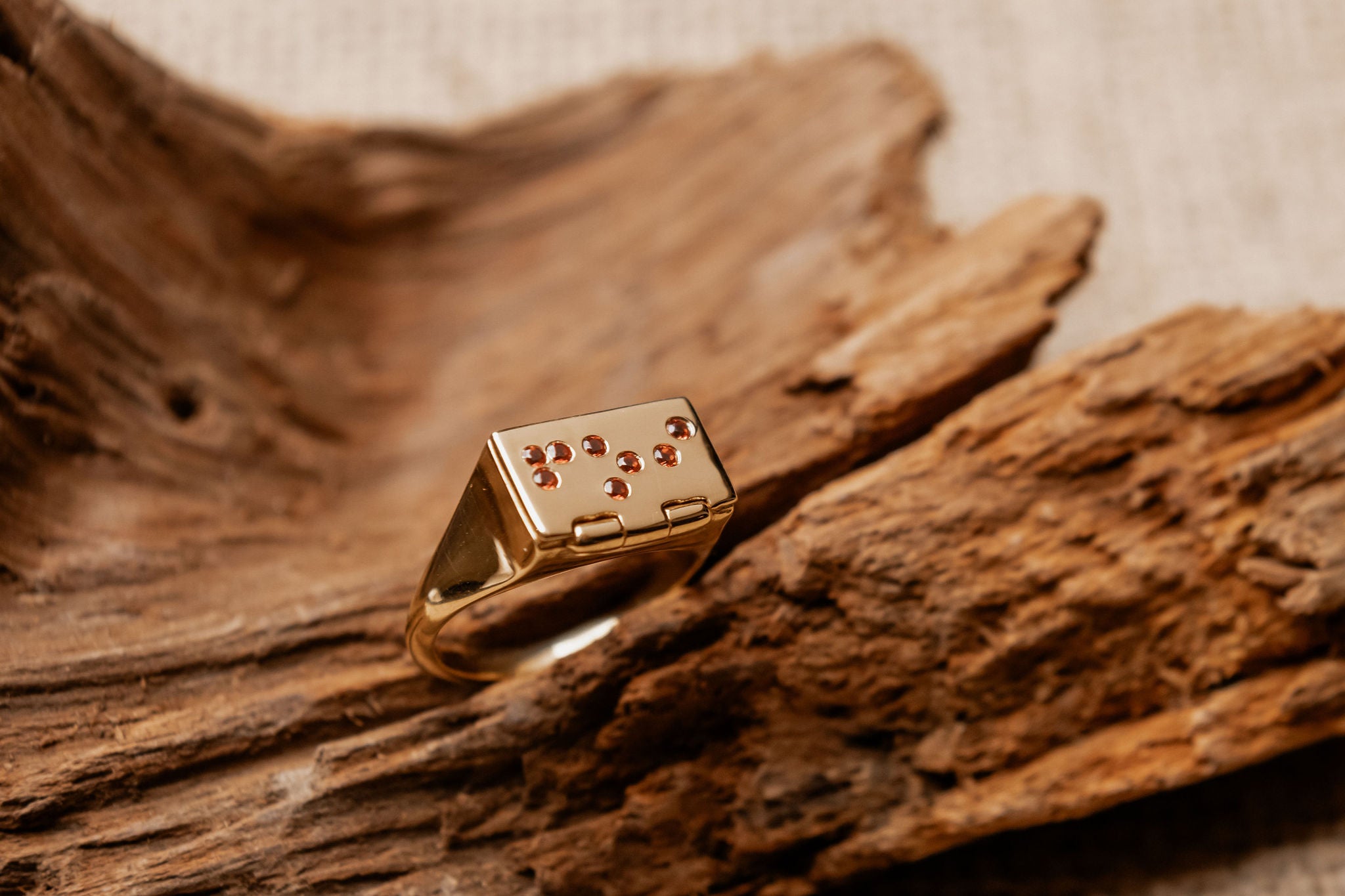 Bague Elysia Braille Vermeil