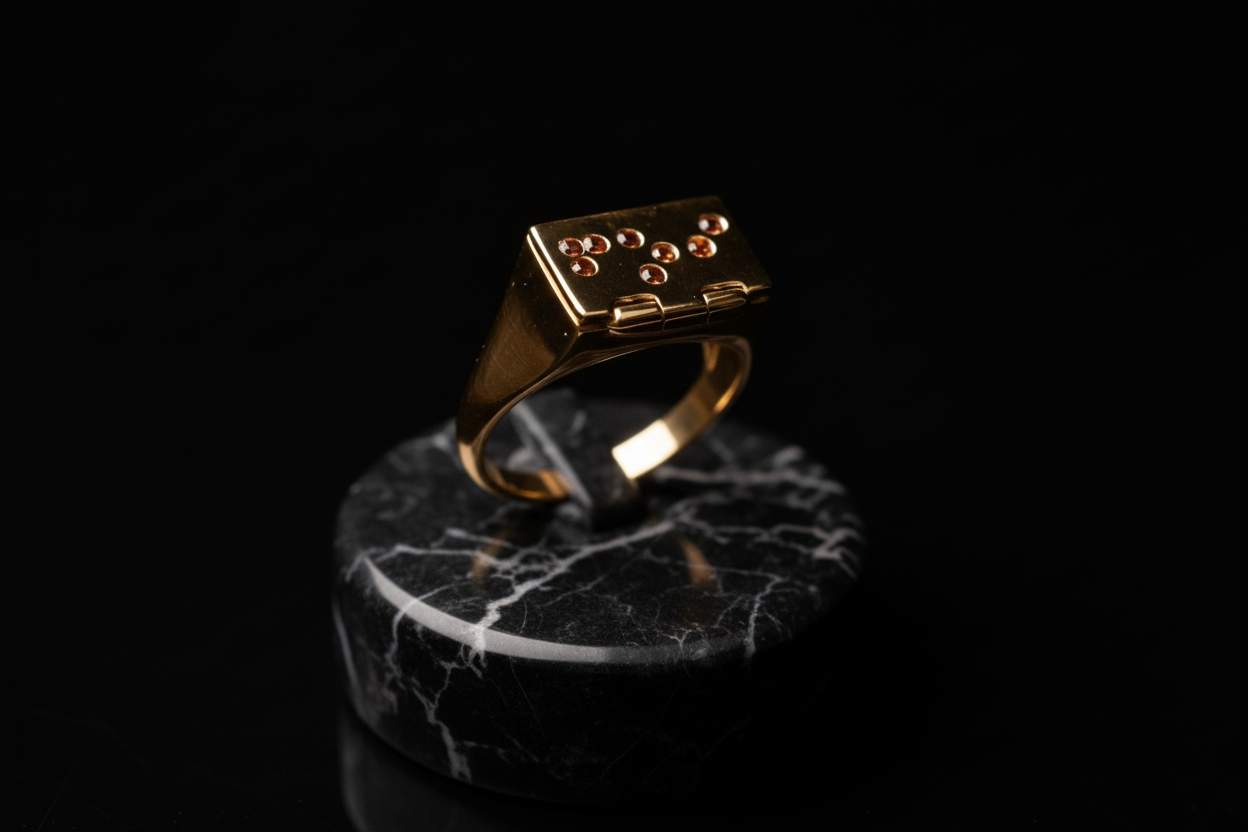 Bague Elysia Braille Vermeil