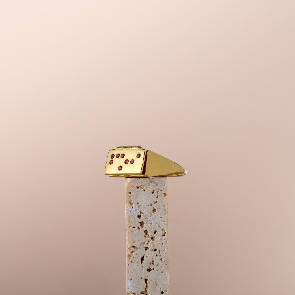 Bague Poison Elysia Braille Vermeil
