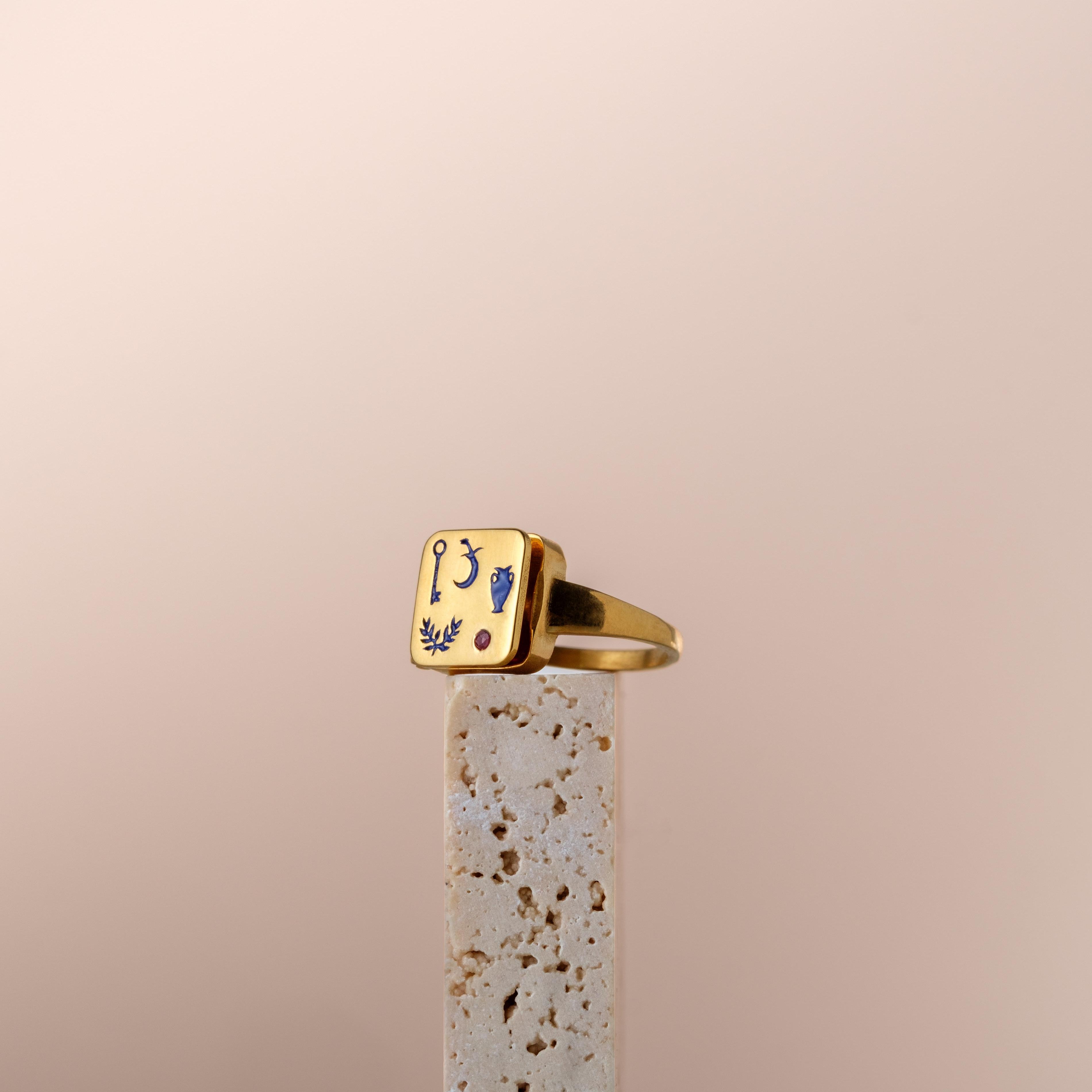 Bague Poison Aletheia Bleue