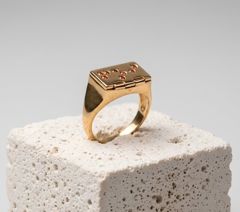 Bague Poison Elysia Braille Vermeil