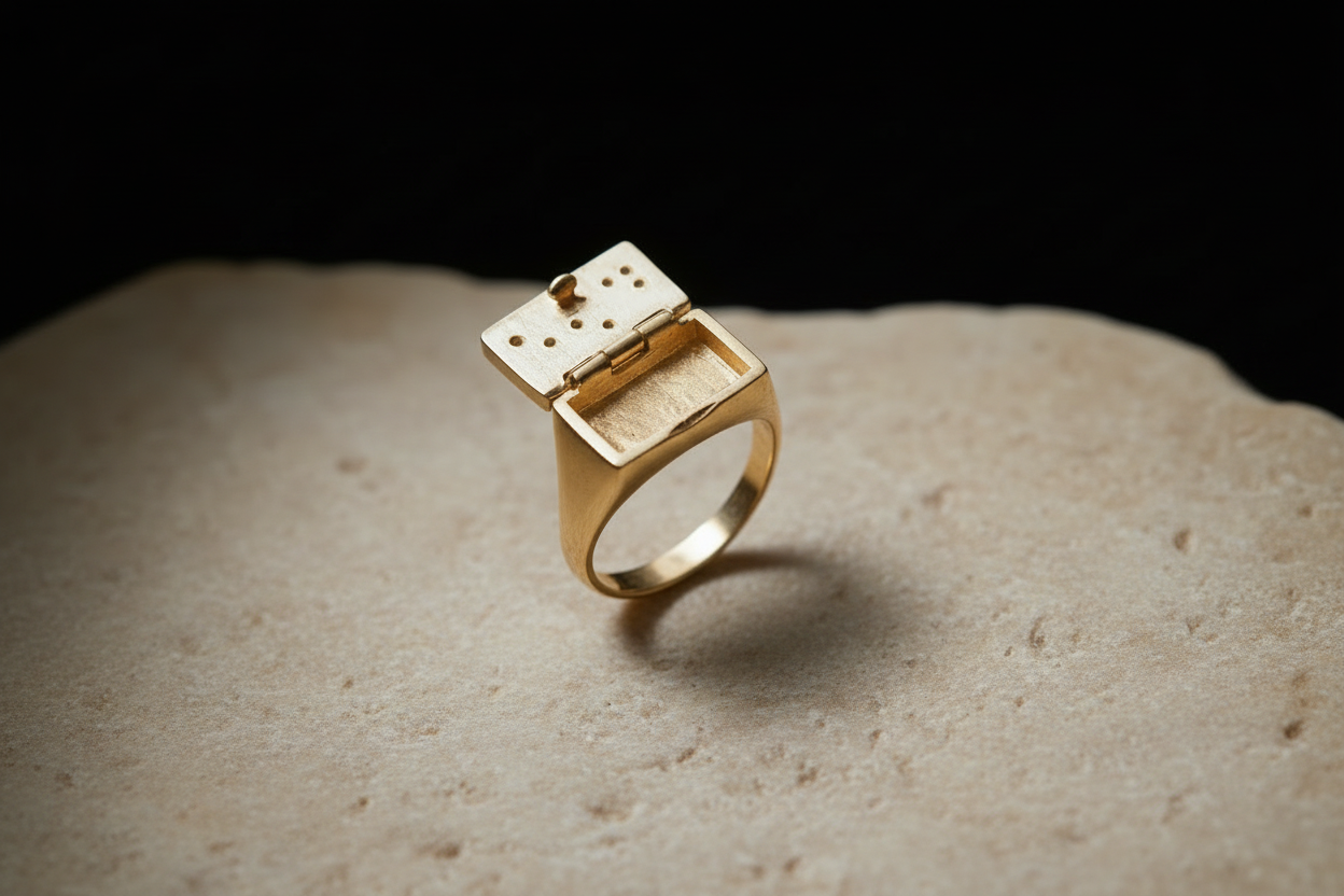 Elysia Braille Vermeil en Vermeil — pierre saphir | Bague Charlotte Champagne (vue 2)