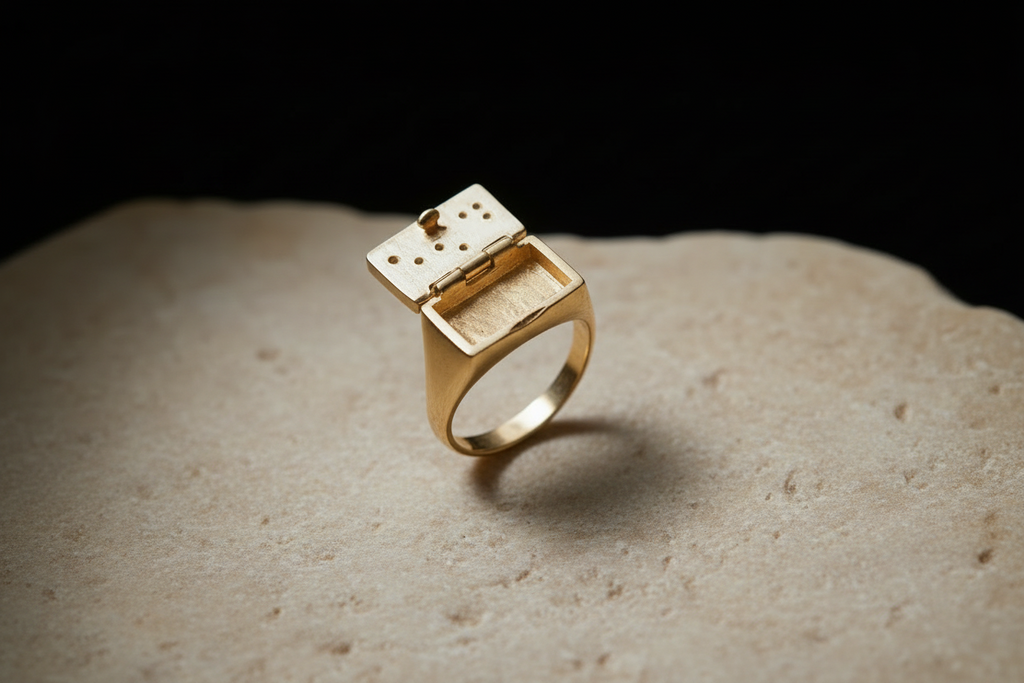 Elysia Braille Vermeil en Vermeil — pierre saphir | Bague Charlotte Champagne (vue 2)